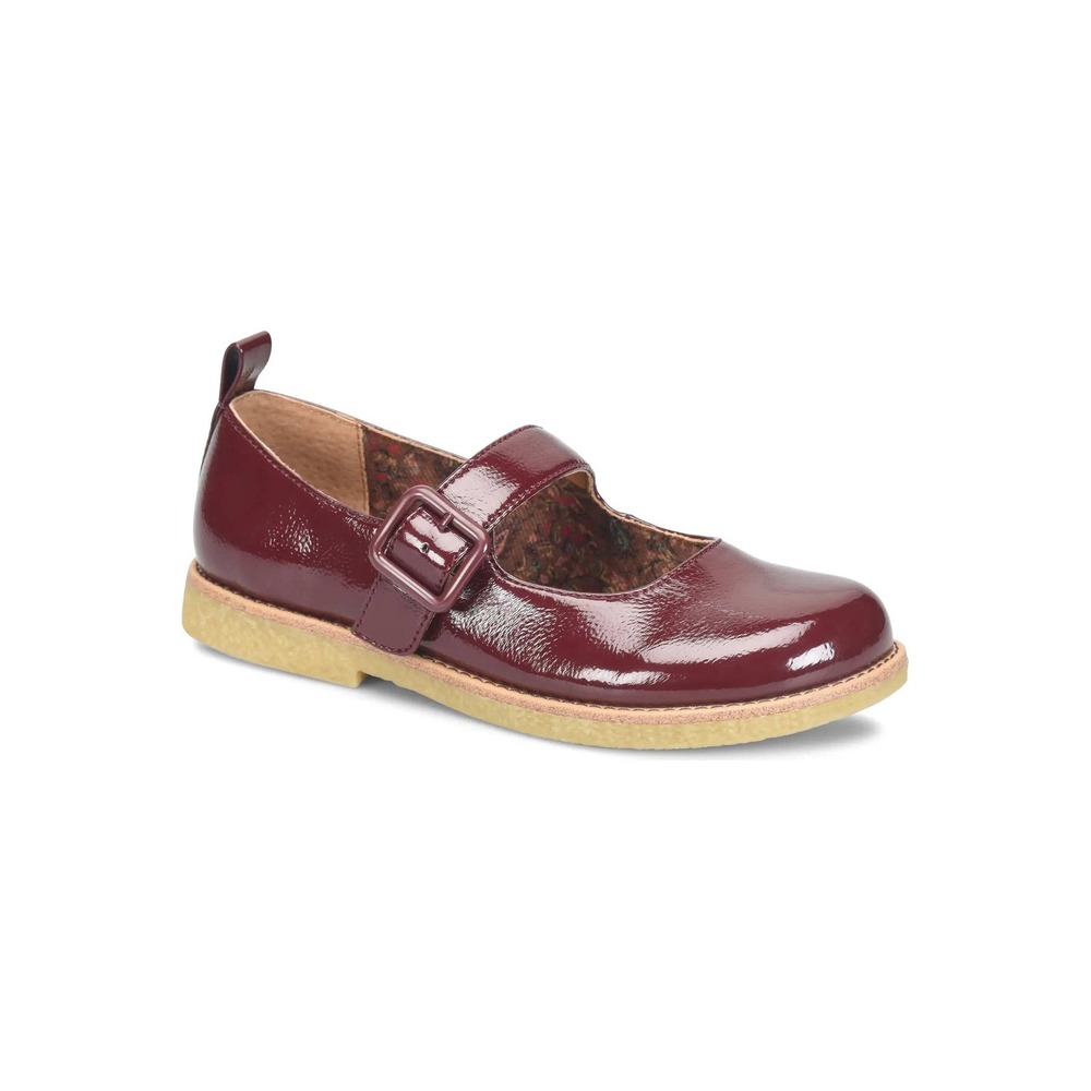 b.o.c. by BØRN Mary Jane Flats Womens 9.5 Burgundy Patent Buckle Strap MSRP $95